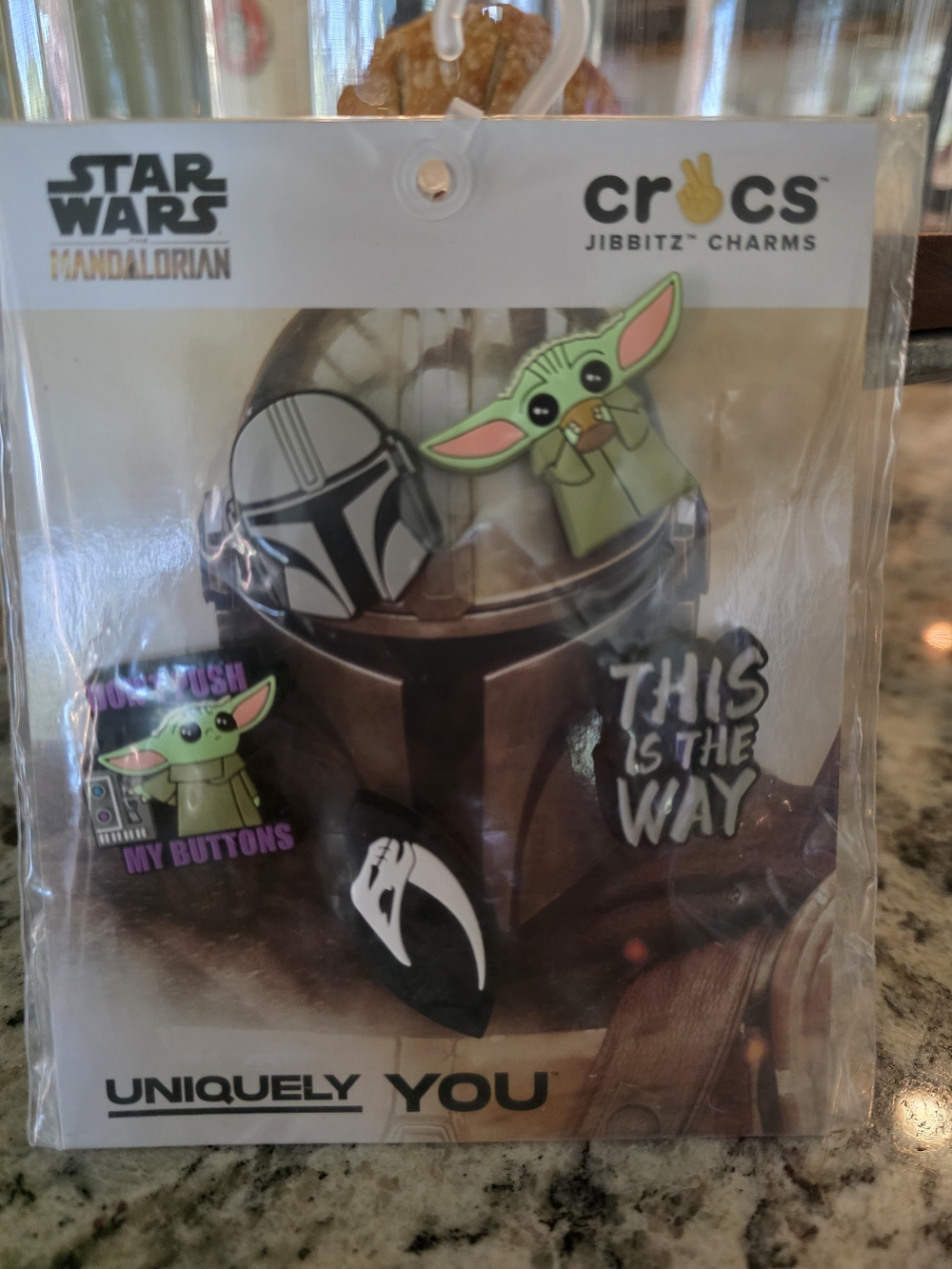 Star Wars The Mandalorian Crocs Jibbitz Charms - Green Grogu & Silver Helmet